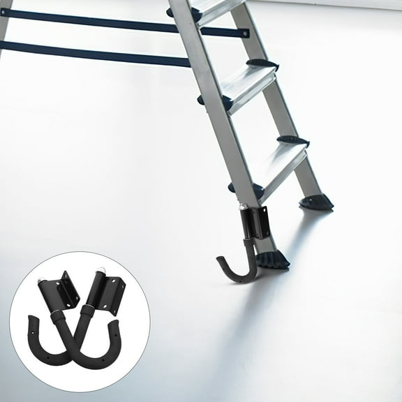 Alasum 2Pcs Practical Ladder Hooks for Home Ceiling Mount Compatible with Extension and Folding Step Ladders