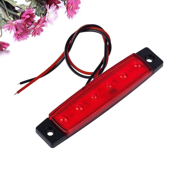 Alasum 2Pcs Red Trailer Tail Lights LED Plastic Waterproof for Dump Vehicles