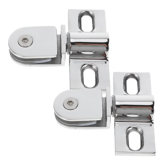 Alasum 2Pcs Stainless Steel Fixed Glass Support Bracket with Pivot Hinge for Shower Doors