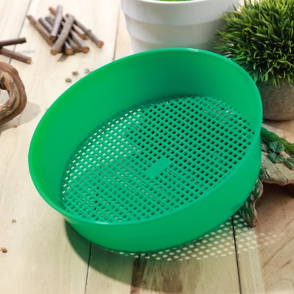 Alasum 2Pcs Stone Riddle Plastic Gardening Tool with Durable Mesh for Soil and Sand Sifting