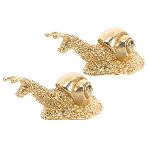 Alasum 2 Pack Vintage Brass Snail Cabinet Pulls, Decorative Door Handles for Kitchen, Bedroom, Dresser, Drawer
