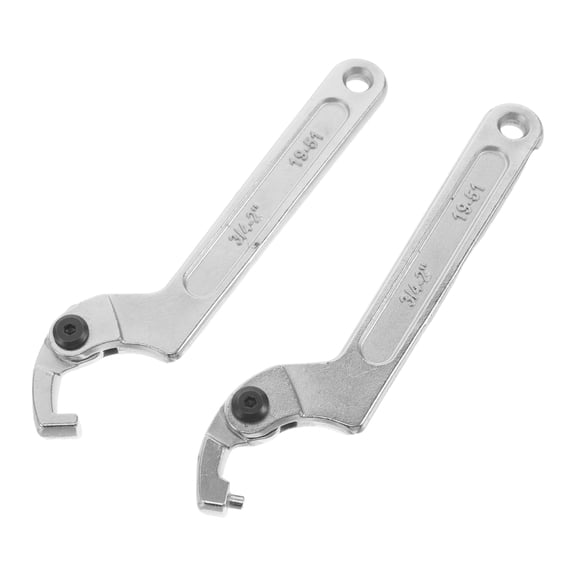 Alasum Universal Fit Water Meter Cover Hook Wrench, Plated Silver, Easy Operation, for Home Use 2Pcs