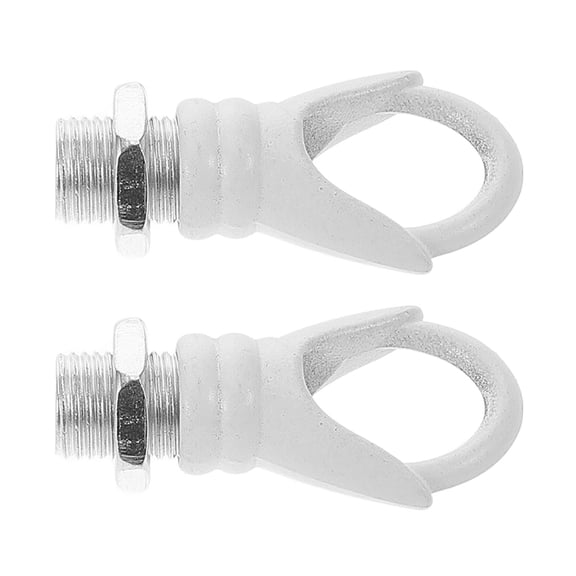 Alasum 2 Pack White Ceiling Hook for Hanging Light Fixture, Pendant Lamp Holder Accessory Compatible with E27 Socket Lamps