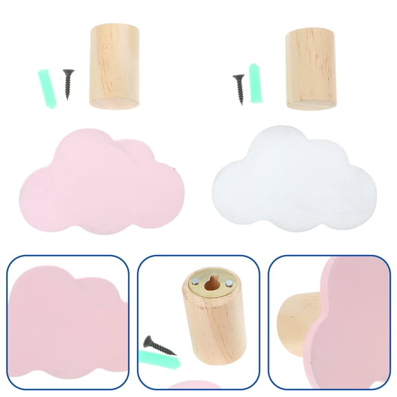 Alasum Sturdy White Wooden Cloud Hangers for Wall Ornaments and Hats