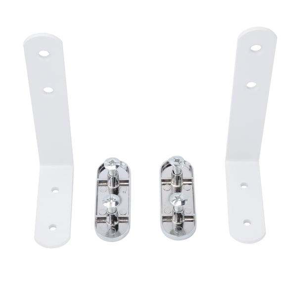 Alasum 2Sets Heavy Duty Right Angle Brackets White Screen Clip Accessory for Fixing