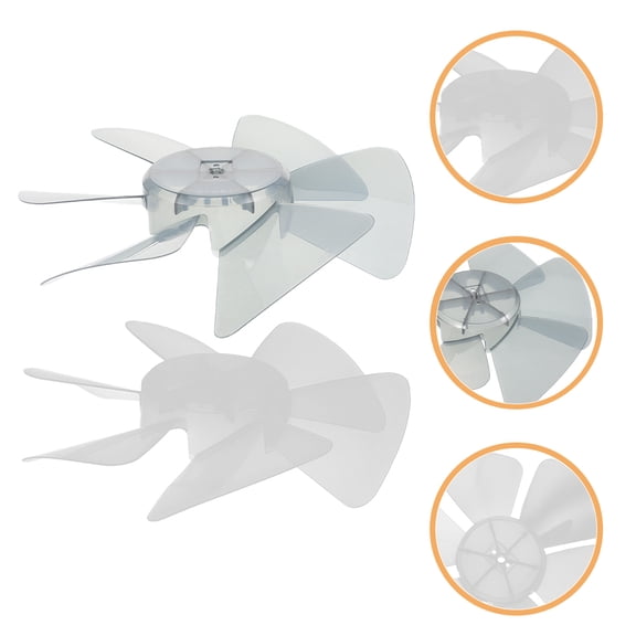 Alasum 2pcs Fan Blade Replacement PP Transparent White Quiet Operation for Stand Fan