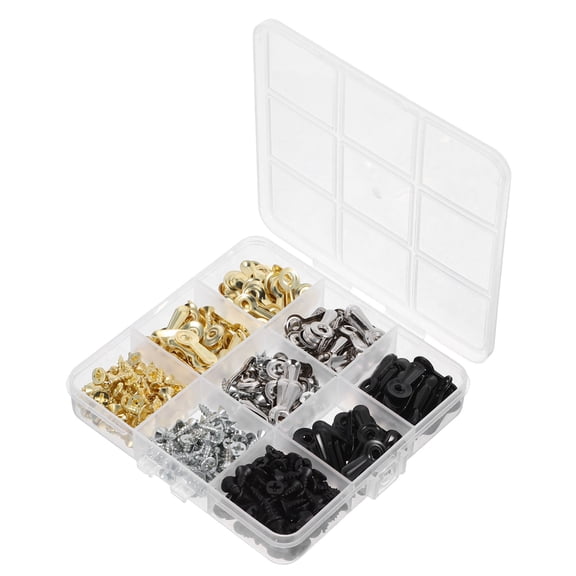 Alasum 300 Pieces Metal Photo Frame Fasteners, Picture Frame Turn Button Clips for Secure Assembly and Repair, Hardware Kit