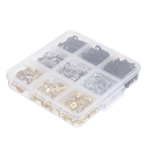 Alasum 300Pcs Photo Frame Hardware Clips Metal Picture Frame Backing Clips with Flexible Rotation