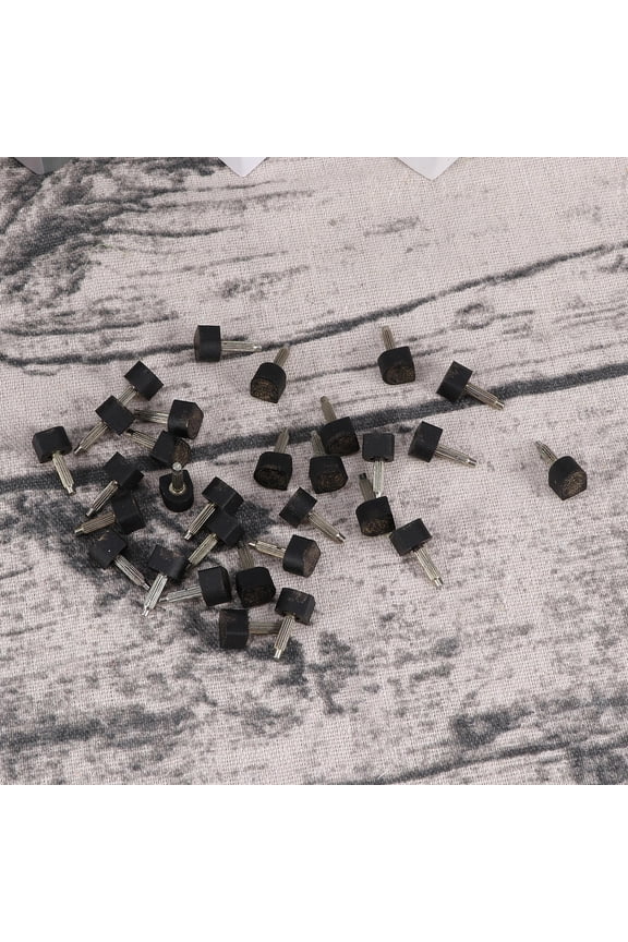 30-Pack Black Rubber Replacement Tap Shoe Heel Tips, Shock Absorbing Caps for Wear