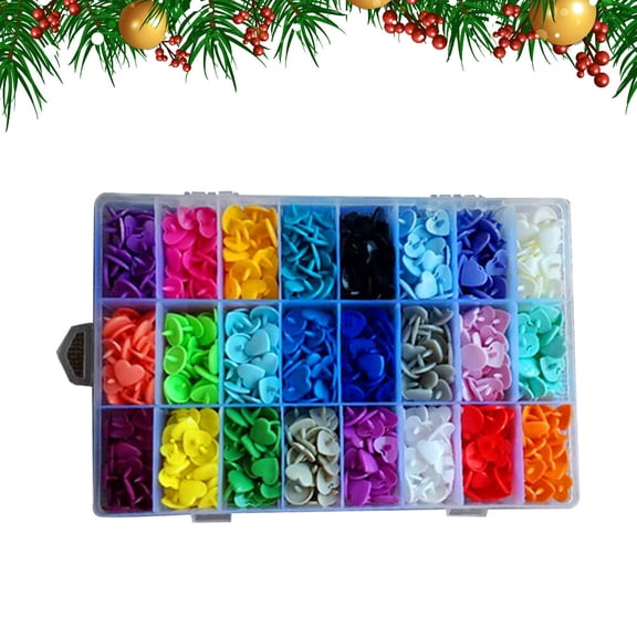 Alasum 360Sets Plastic Snap Fasteners for Clothes Assorted Colors Sewing Kit for Jackets and Shirts
