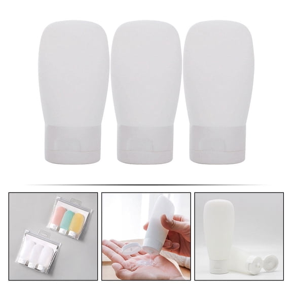 Alasum 3-Pack Airtight Travel Dispenser Bottles, Small Lightweight PE Containers for Liquid Storage and Easy Carry