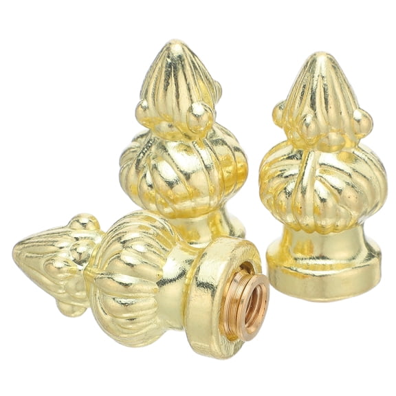 Alasum 3Pcs Brass Lamp Shade Finial Topper Pineapple Style Screw on Replacement for Table Floor Lamps