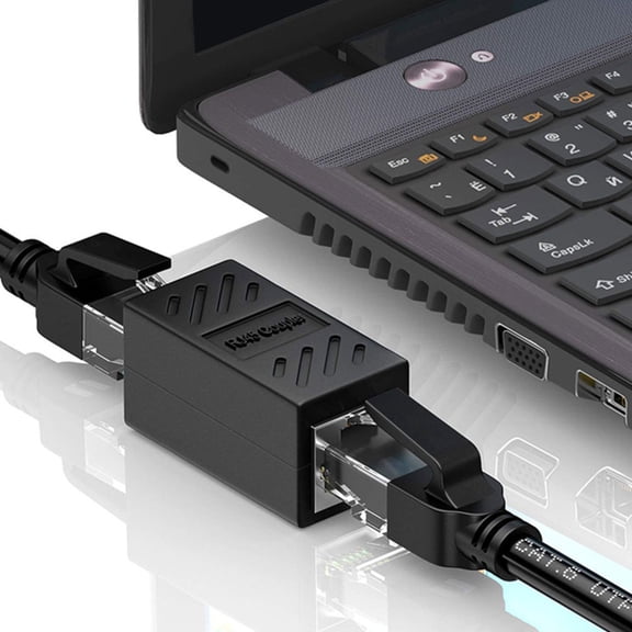 Alasum 3Pcs Ethernet Adapter Extender Compatible with Cat5 and Cat6 Rj45 Connectors Black Durable Construction