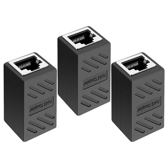 Alasum 3-Pack Black Ethernet Adapter Wired Network Connection, Internet Converter for Home Office Use and Travel
