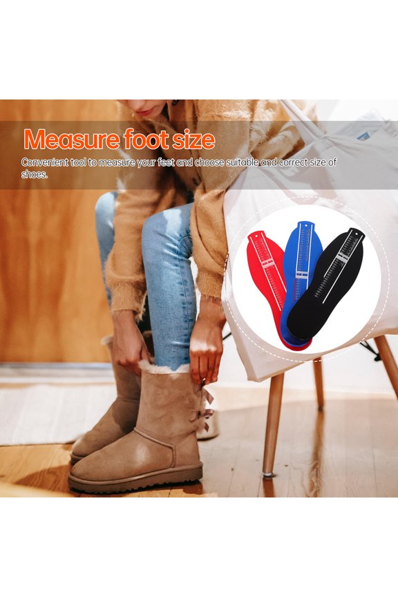 3Pcs Adult Foot Gauge with Clear Scale Plastic Feet Measuring Ruler for Home Use