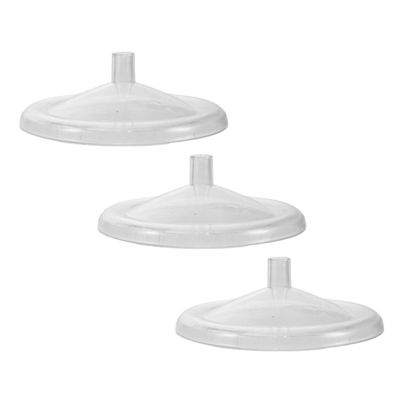 Alasum 3Pcs Heat Cold Retention Clear Plastic Lids for Tea Coffee Universal Cup Covers