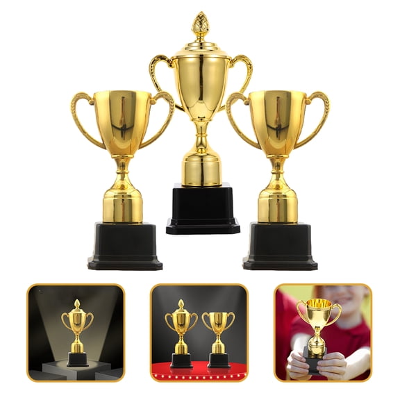 Alasum 3-Piece Winner Trophy Party Favors for School Sports Competitions Including Football, Baseball and More