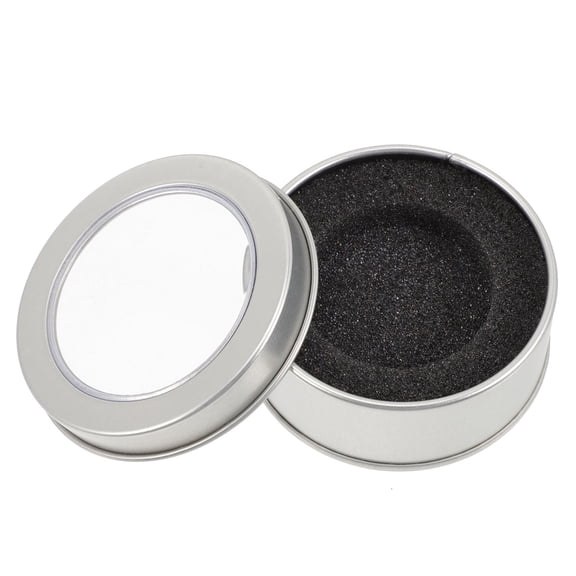 Alasum 3Pcs Single Coin Capsule Silver Small Metal Box Thick Tinplate with Easy Open Lid