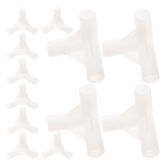 YOSADIER 42Pcs Tent Frame Connectors Canopy Pipe Fittings Replacement Parts for Outdoor Shelter White