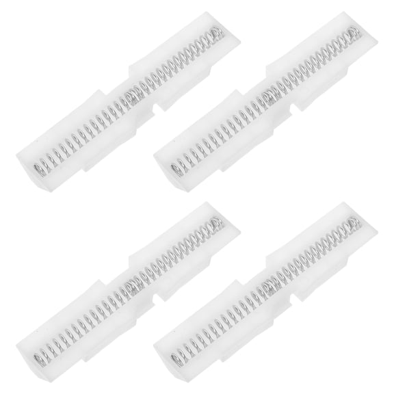 Alasum 4Pcs Bifold Closet Door Sliding Guide White ABS Spring Loaded Track for Quiet Closet Doors