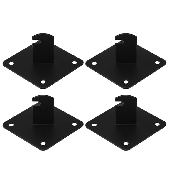 Alasum 4Pcs Black Grid Panel Wall Brackets for Shelf Storage and Space Management