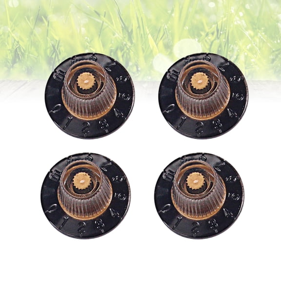 Alasum 4Pcs Black Plastic Amplifier Knobs for Guitar Bass Suitable for 6Mm Shaft Pots