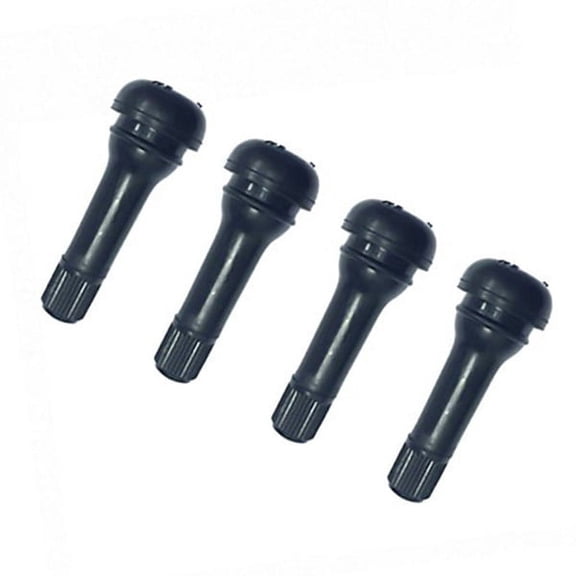 Alasum 4Pcs Black Rubber Valve Stem Tubeless Tire Compatible for Vehicle Maintenance