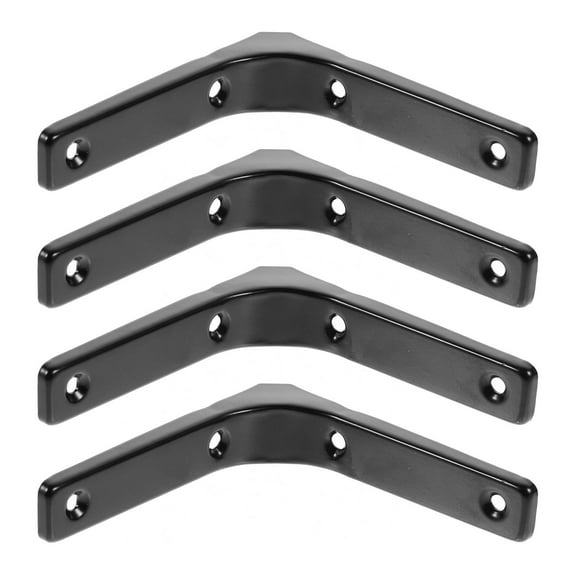 Alasum 4Pcs Black Wall Rack Support Stainless Steel for Sturdy Storage and Display Shelves