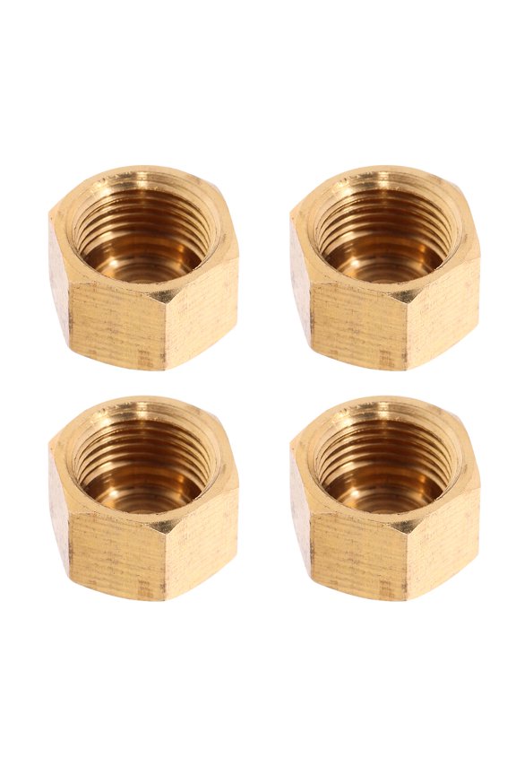 4Pcs Copper Flare Caps 1 8 Inch Compression Tube Fittings for Water Pipe End Seal