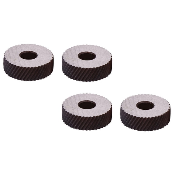 Milisten 4Pcs Dual Wheel Knurling Tool with Pivot Head and Wear Resistant Steel Teeth