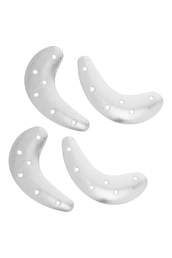 4-Pack Metal Boot Heel Tap Replacement Pads with Screws for Shoe Heel Repair