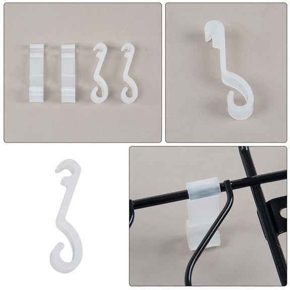 Alasum 4Pcs Easy Install White Kitchen Hanging Hooks for Glass Bottle Drying Rack and Cup Holders