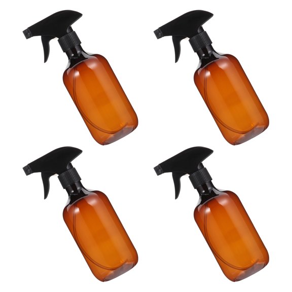 Alasum 4Pcs Empty Plastic Bottles Brown Reusable Spray Containers for Liquid Storage