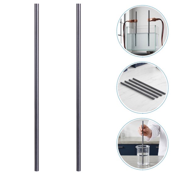 Alasum 4Pcs Graphite Stirring Rod for Lab Heat Resistant Carbon Rod Crucible Stir Stick
