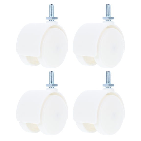 Alasum 4Pcs Plastic Caster Wheels for Furniture Legs 360 Degree Rotation Quiet and Smooth