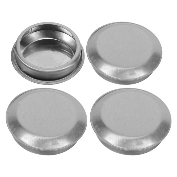 Alasum 4Pcs Plated Silver Kitchen Sink Cover Plate Metal Basin Overflow Cap Decorative Hole Cover for Countertop