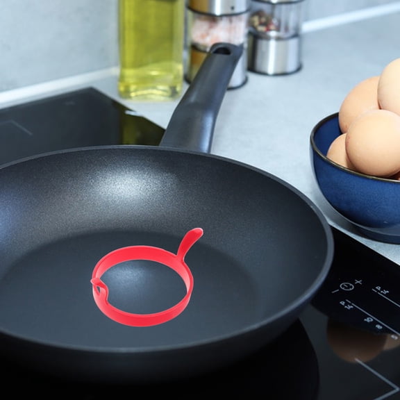Alasum 4Pcs Reusable Silicone Omelet Mold for Frying Eggs Pancakes and Breakfast Kitchen Gadgets