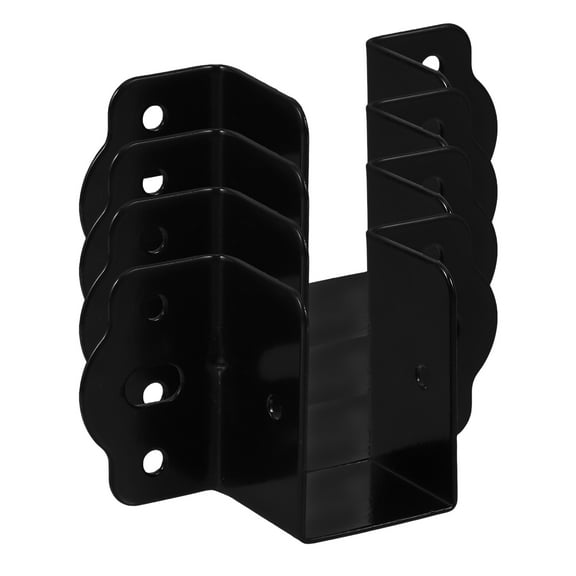 Alasum 4Pcs Versatile Bed Frame Hardware Brackets in Black with User Friendly Corner Design for Easy Assembly