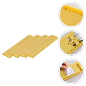 Alasum 4-Pack Yellow Wire Storage Box Cable Organizer with Multi-Slot Cover, Socket Container for Home and Office Use