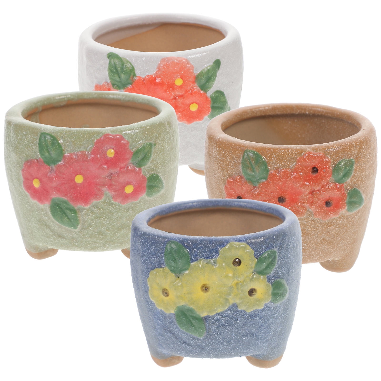 Alasum 4pcs Hand Painted Strawberry Flower Pots Succulent Plant ...