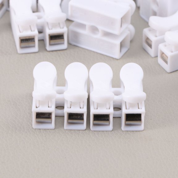 Alasum 50-Pack White Spring Wire Connectors Universal Electrical Wire Terminal Blocks