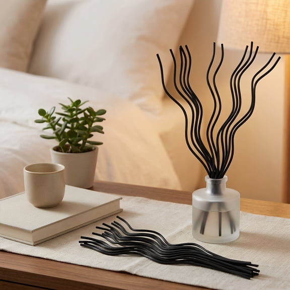 Alasum 50PCS Wavy Reed Diffuser Sticks, Rattan Refill Replacement D