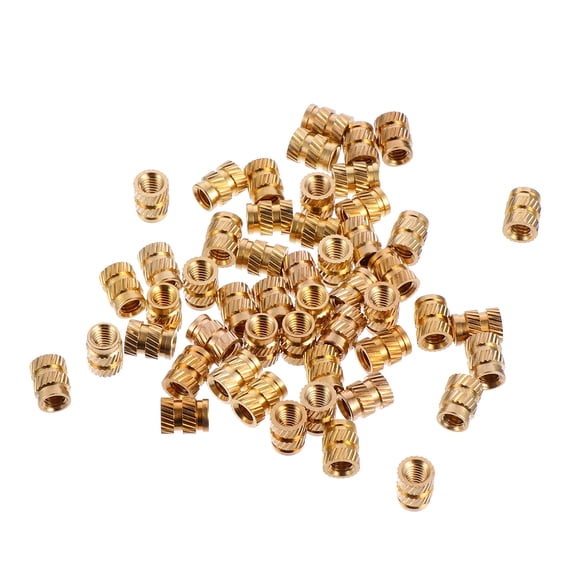 Alasum 50Pcs Heat Resistant Brass Knurled Copper Nut for Printing Machine Components