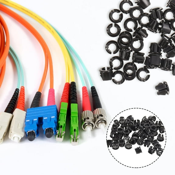 Alasum 50Pcs Panel Locking Hole Plug Snap Bushing Black Pa66 Cable Insulation Protector