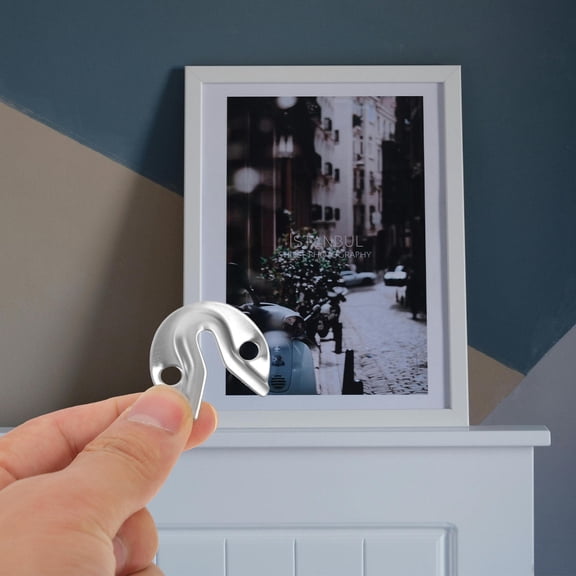 Alasum 50Pcs Plated Silver Picture Frame Connectors Heavy Duty Stainless Steel Hanging Brackets for Home