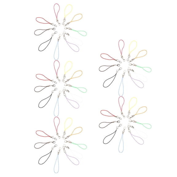 LITINKIMI 50pcs Wrist Phone Strap Alloy Assorted Color for Name Tag
