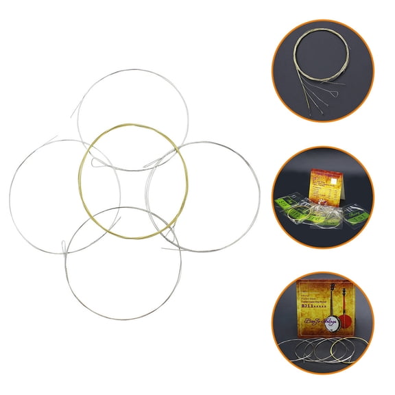 Alasum 5Pcs Banjo Strings 5 String Set with Coating for Enhanced Sound and Longevity