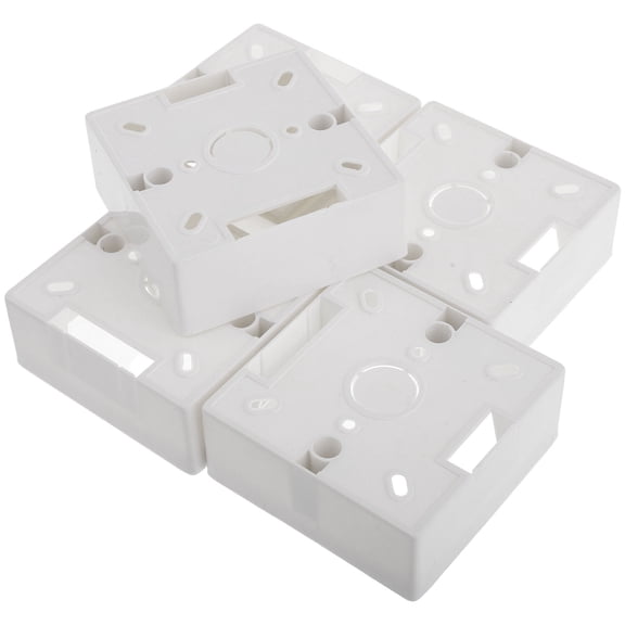 Alasum 5Pcs Firm PVC Trailer Wiring Junction Box with Surface Mount Design for Rv Accessories