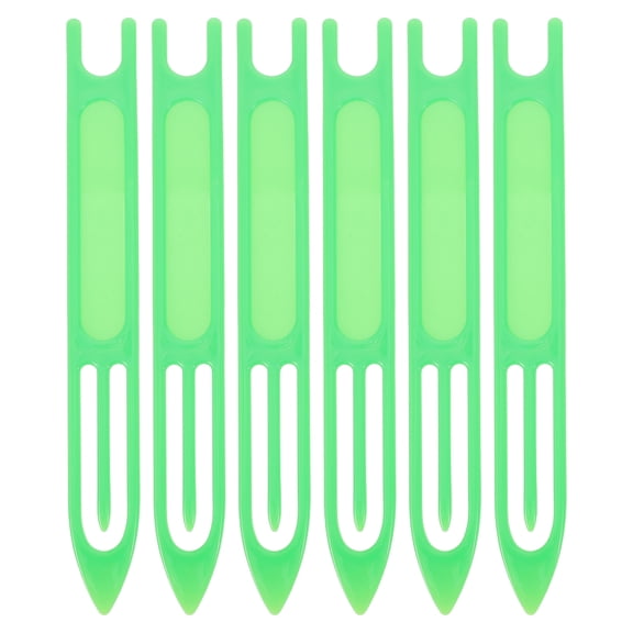 WEUVEB 6Pcs Heavy Duty Plastic Weaving Needle for Carpet and Fish Net Repair Red ABS Material