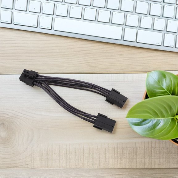 Alasum 6Pcs Black GPU Power Supply Adapter Cables for Computer High Efficiency and Durable Design